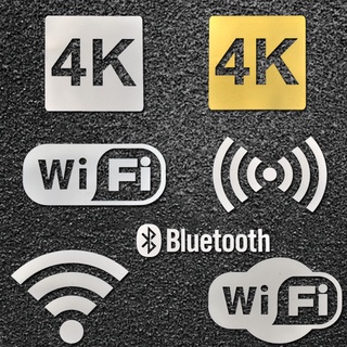 【超精緻金屬貼紙】4K高清WIFI金屬貼電視顯示器家庭影院手機筆記本電腦機箱金屬貼紙