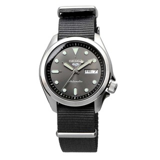 SEIKO全新原廠貨精工手錶新款精工5 SRPE61K1自動上鍊40公分尼龍防水錶-鐵灰色