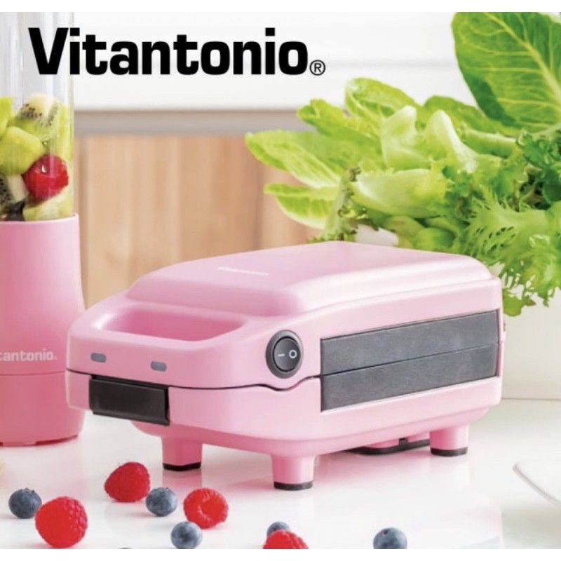 全新現貨 Vitantonio厚燒熱壓三明治機(蜜桃粉）VHS-10B-PH