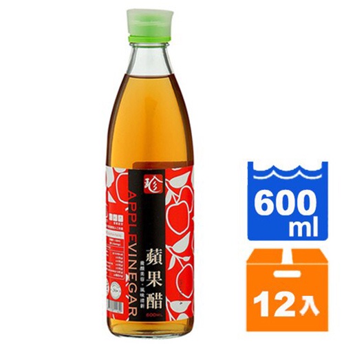 百家珍 蘋果醋 600ml (12入)/箱【康鄰超市】