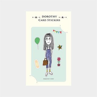 Dorothy防水票卡貼-吊帶褲女孩 /時報文化出版