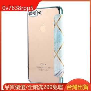 蘋果大理石燙金翻蓋手機皮套適用於iPhone XS Max XR 6 7 8 Plus SE2020 掀蓋透明手機殼