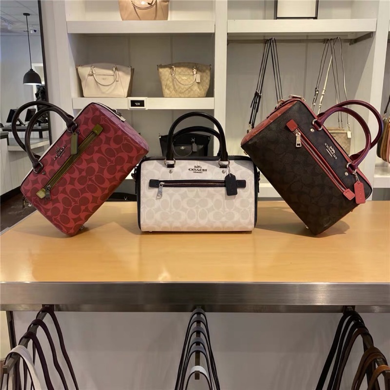 Kt 美國代購 Coach 撞色波士頓包 蝦皮購物