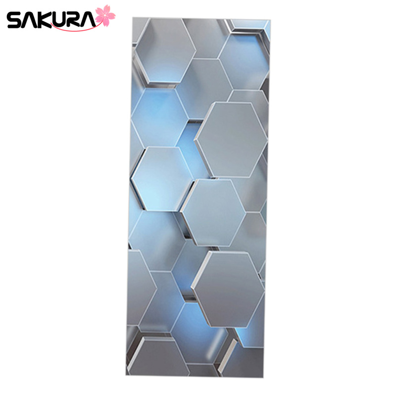 Sakura Home 3d門貼壁畫不乾膠壁紙聚氯乙烯可拆卸牆貼 蝦皮購物