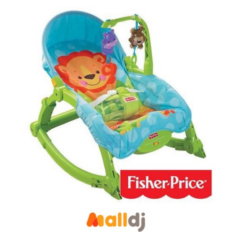 費雪 Fisher-Price 可愛動物可攜式兩用安撫躺椅