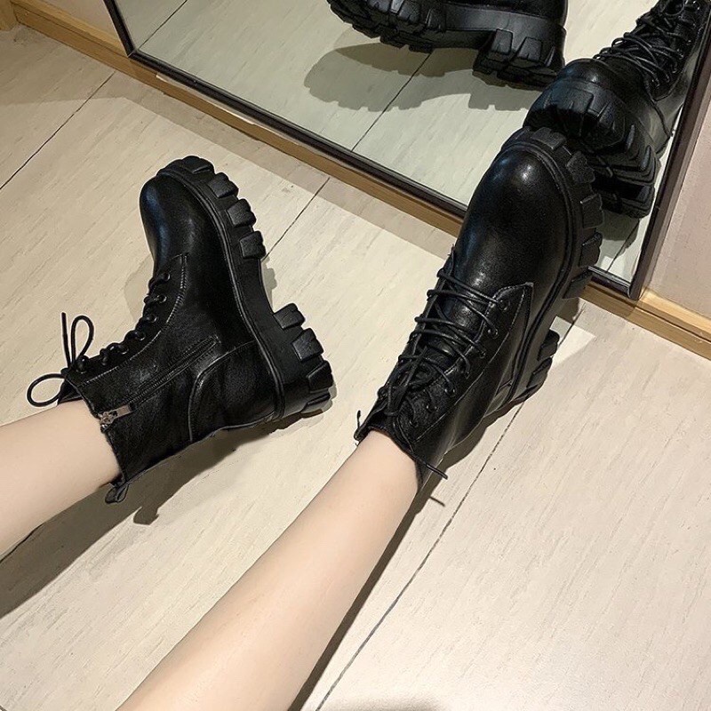 現貨 熱銷拉鍊款馬丁靴切爾西靴厚底靴鋸齒靴中長筒瘦瘦靴靴女鞋 蝦皮購物