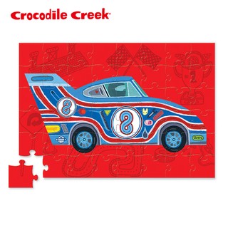 《美國Crocodile Creek》汽車造型盒拼圖系列-經典賽車(48片)