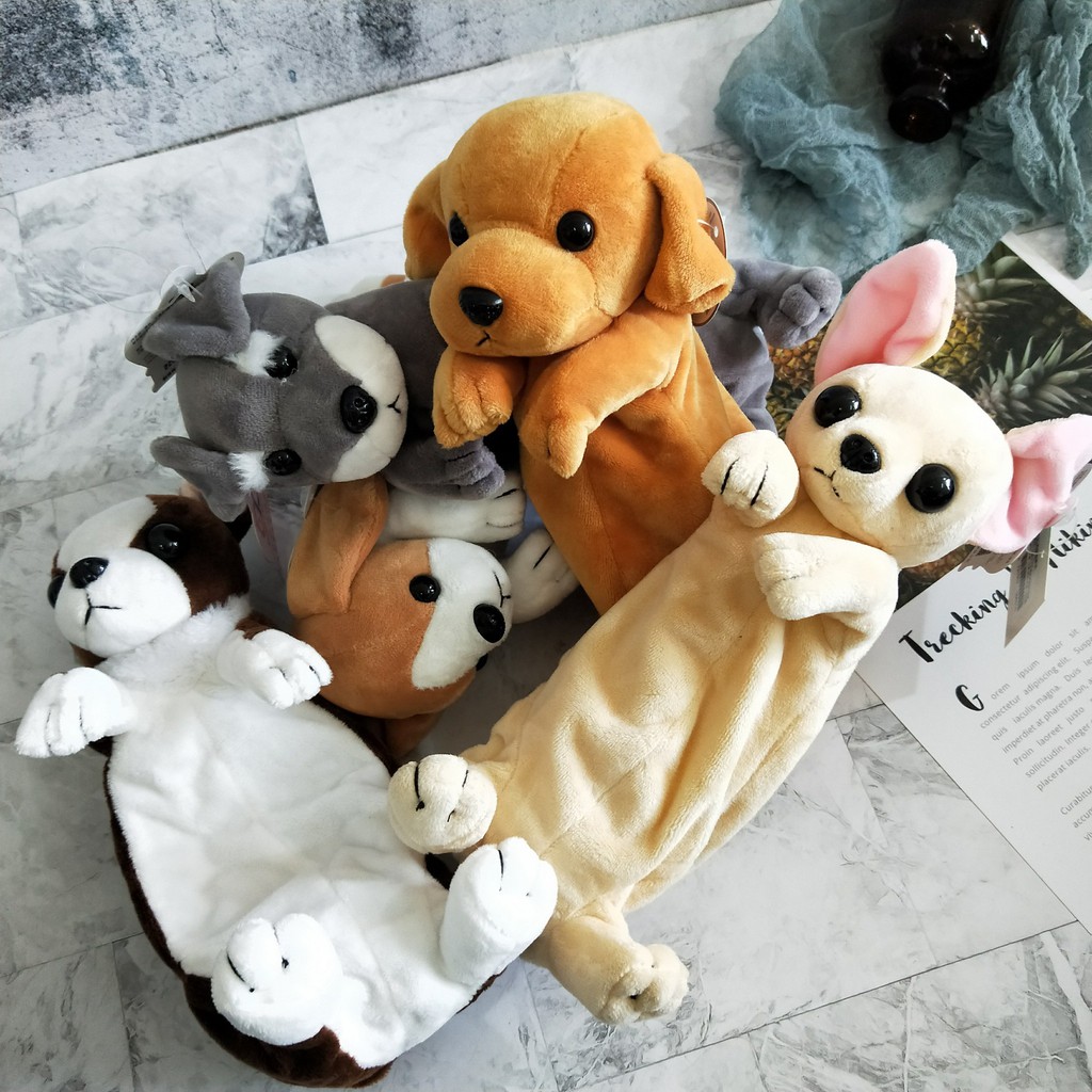 現貨 正版 狗筆袋動物筆袋絨毛筆袋筆袋可愛筆袋狗狗造型筆袋絨毛吊飾小狗筆袋開學必備化妝包收納包