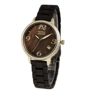 NATURALLY JOJO-閃耀水鑽數字陶瓷腕錶JO96968-95R 女錶