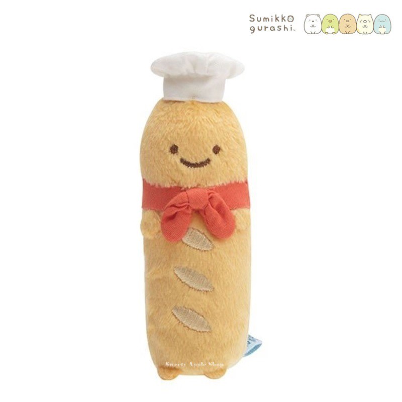 SAN-X【 TW SAS 日本限定 】角落生物 法國麵包 麵包店店長 玩偶娃娃‎ 9cm