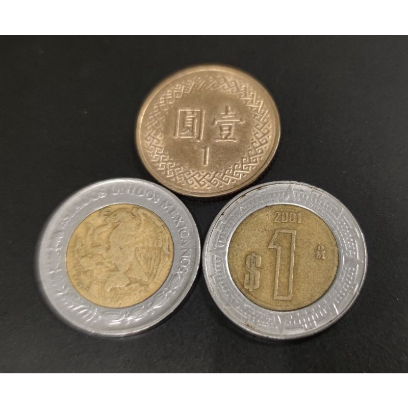 絕版 墨西哥 1, 2, 5, 10, 50披索 幣，流通品相