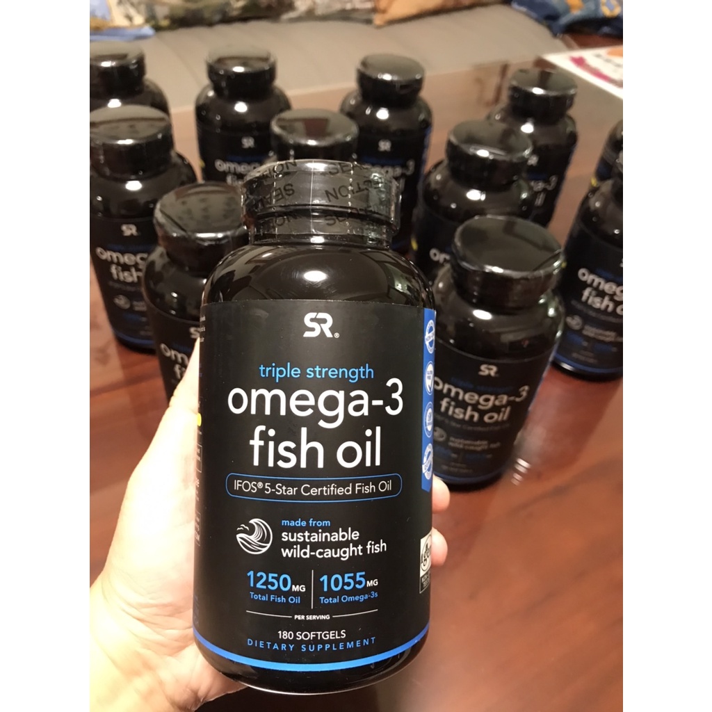 【現貨】Sports Research 1250毫克 180顆 omega-3 三倍濃縮魚油 rTG形式 SR魚油