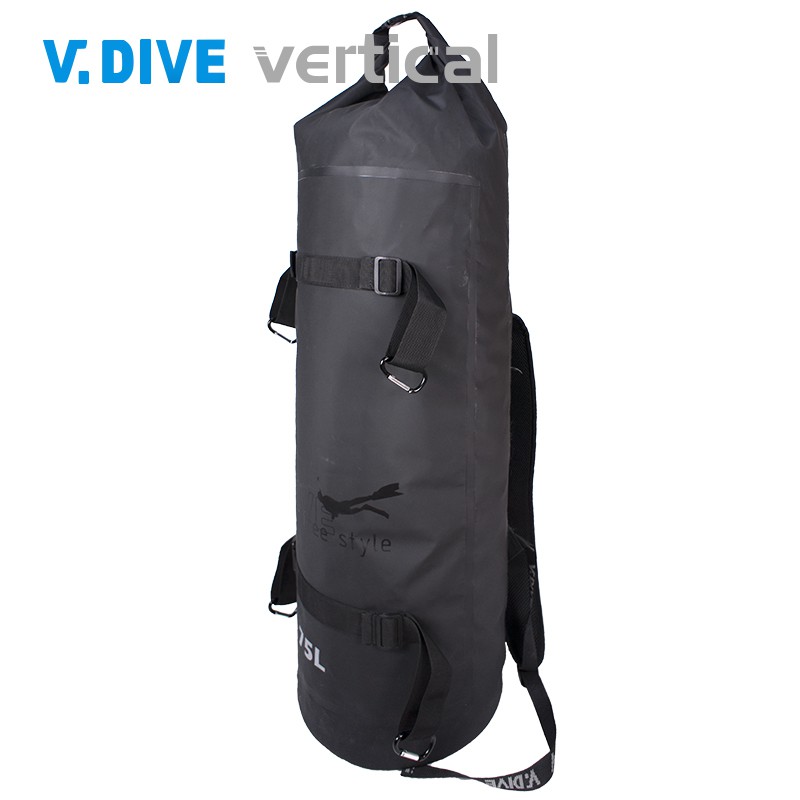 【V.DIVE威帶夫】VA-W75L V.DIVE防水彈性雙肩背包75L(自由潛水長蛙袋)共4色.戶外防水包