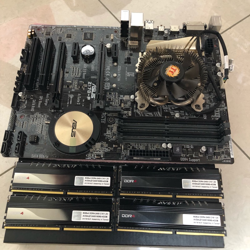 ASUS Z170-P 主機板 +DDR4 2400 8G 4條