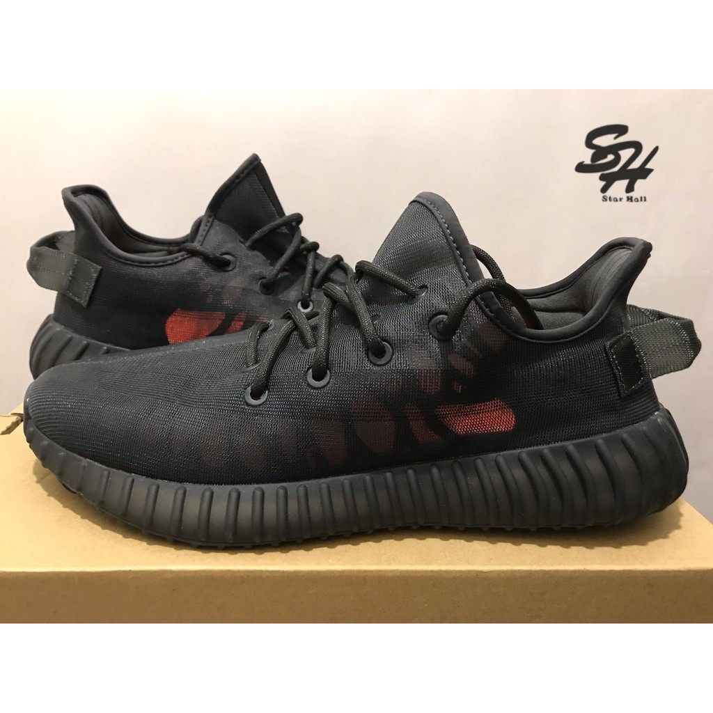 ADIDAS YEEZY BOOST 350 V2 “MONO CINDER“ 全黑 透氣 GX3791