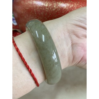 （附臺證）20圍63mm帶麻，天然和田玉 和闐玉手環手鐲