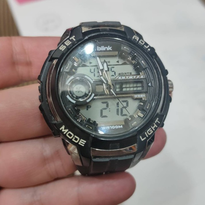 大降價只要NT：99元手錶二手BINK AD1030-AC手錶指針不會動，其它功能正常