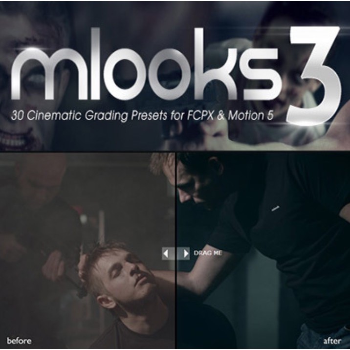 Final Cut Pro X插件：30種電影調色預設mlooks 3 FCPX  蝦皮購物