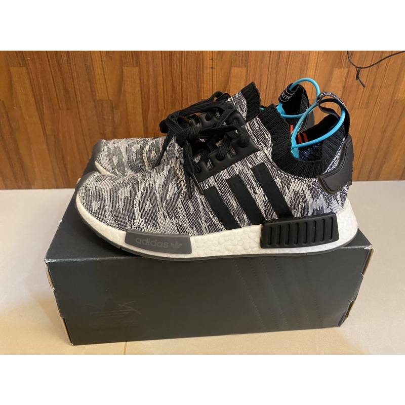 Adidas NMD R1 PK 黑灰 雪花 迷彩 襪套 編織 男鞋 台灣公司貨 CQ2444