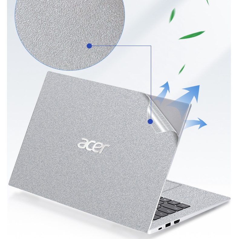宏碁 純色透明銀色黑色電腦筆記本電腦乙烯基皮膚貼紙適用於 Acer Nitro 5 Swift 3 Swift go A