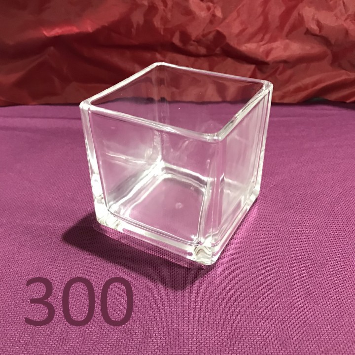 【蠟材行】300透明大方杯 | 玻璃杯 燭杯 蠟燭材料 蠟燭DIY