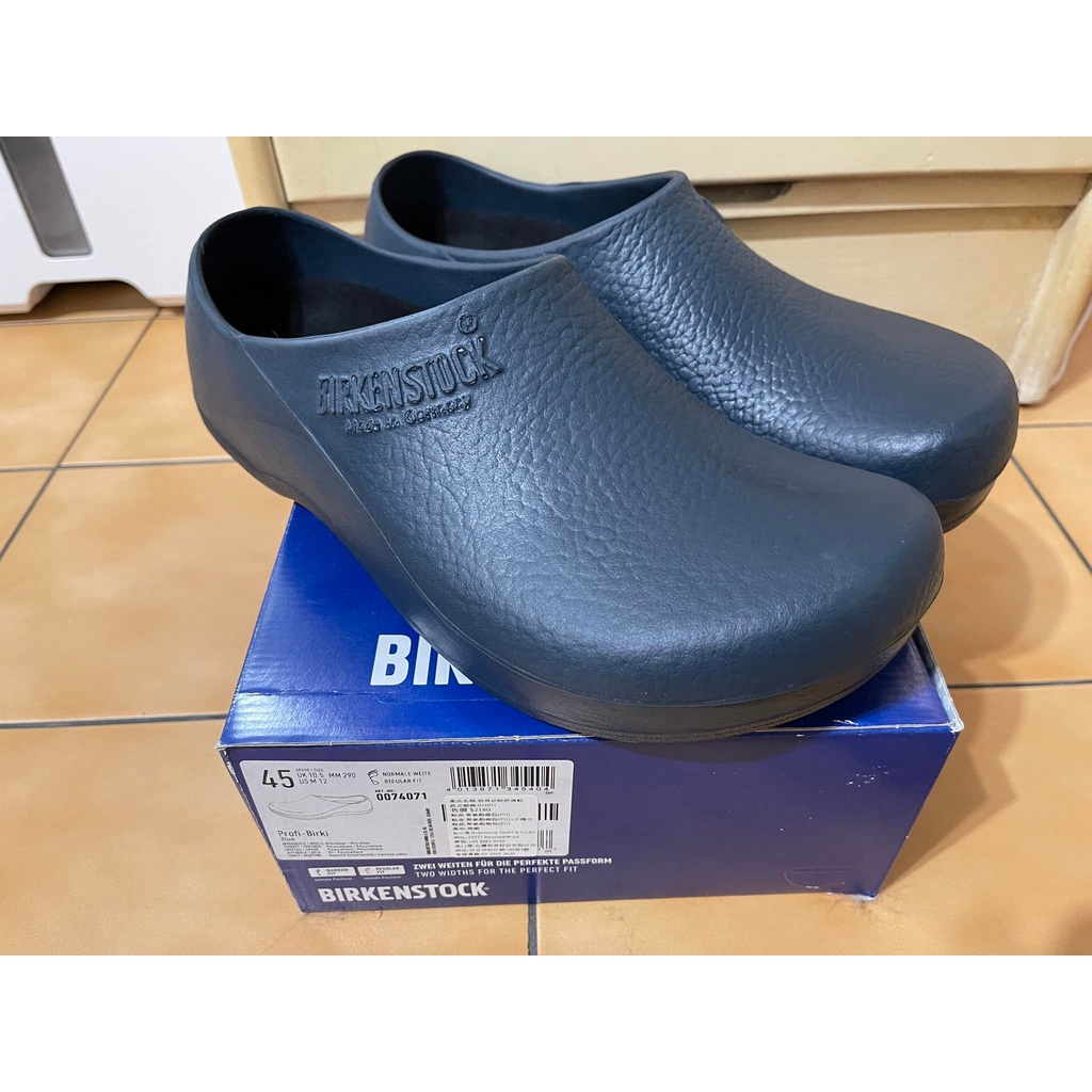 全新 藍色 勃肯  Birkenstock Profi-Birki 工作鞋 廚師鞋 廚師 防水防滑  EU45 29CM