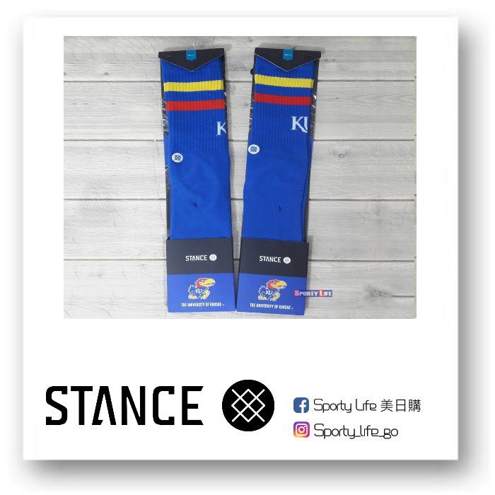 【SL美日購】STANCE COLLEGE TEAM LOGO 襪子 堪薩斯大學傑鷹隊 籃球襪 潮襪 大學襪 美國代購