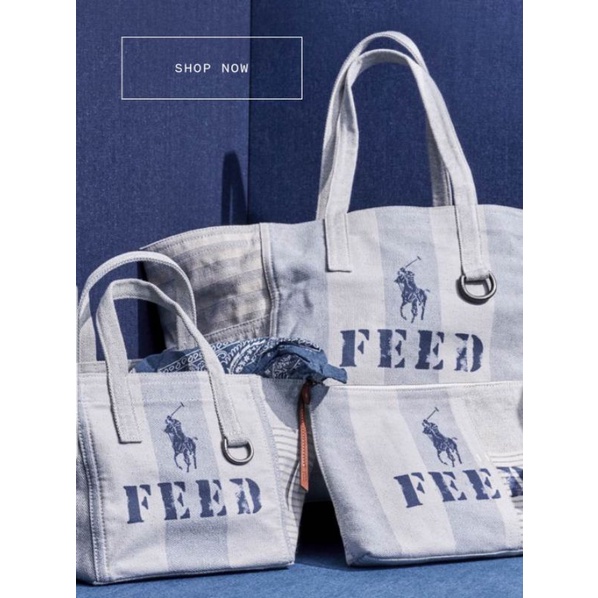 美國代購 Feed x Polo Ralph Lauren 天然有機棉公益聯名系列 帆布單品 包款 環保 手提包 肩背包