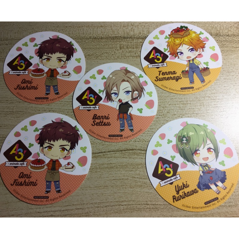 A3 咖啡安利美特咖啡杯墊伏見臣攝津萬里皇天馬琉璃川幸 蝦皮購物