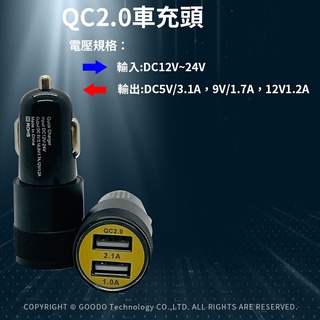 【台灣現貨】車用雙USB孔 QC2.0快充電器 15W快充 車載充電器 車充