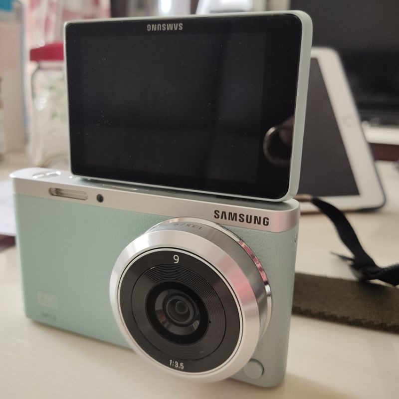 (二手）Samsung NX-mini 定焦組 薄荷綠 大全套配件 三星 微單眼相機 自拍神器 美顏