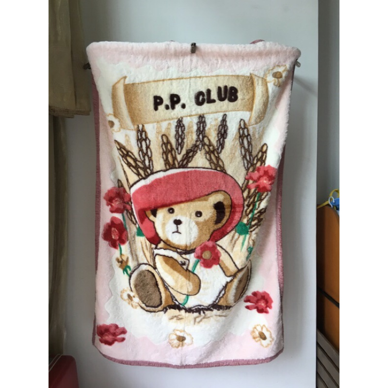 【米倉】二手毛毯「百貨公司購入兒童毛毯熊熊卡通圖案」/兒童蓋毯/絨毯/被子
