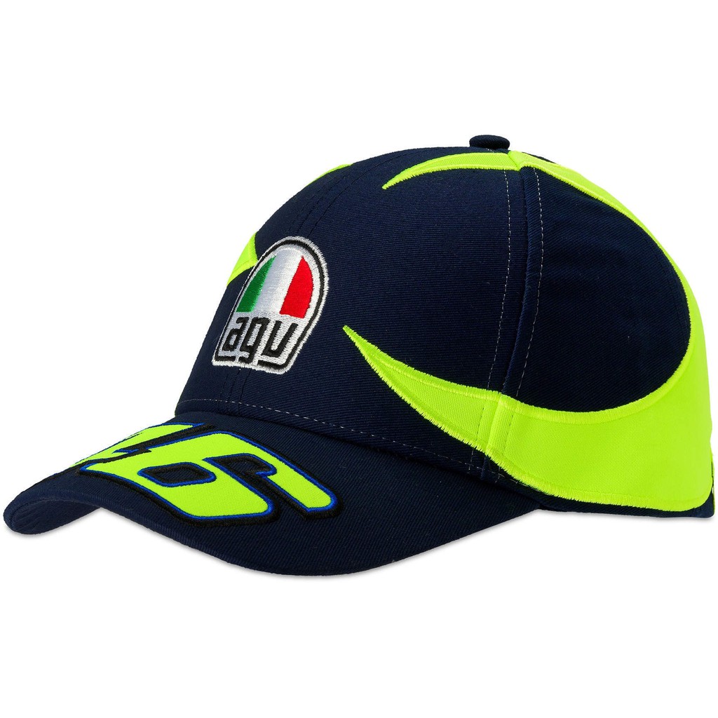 空運正品 羅西46 帽子日月帽yamaha Agv 刺繡棒球帽vr46 Motogp 蝦皮購物