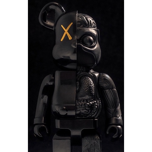 🔥潮玩熊 400% ABS kaws 3D 半解剖 立體 黑鬼 限量 二創非官方 積木熊 庫柏力克熊 潮流 擺件裝飾