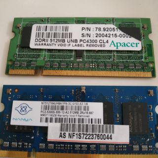 「免運」512MB 筆電記憶體 筆電機記憶卡 DDR2