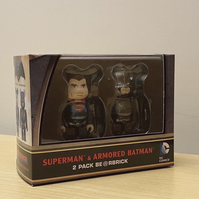 BE@RBRICK 超人與蝙蝠俠 100% bearbrick 正義聯盟Superman&amp;armored batman