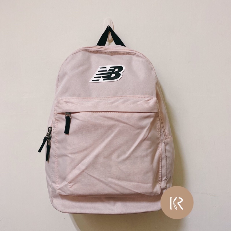 【KR_02】New balance classic logo backpack  後背包 粉色 米白色