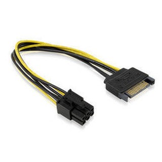 主機板 3.5吋 15P SATA公轉6PIN/6P公 公轉公 SATA電源轉6P顯示卡電源 轉接線