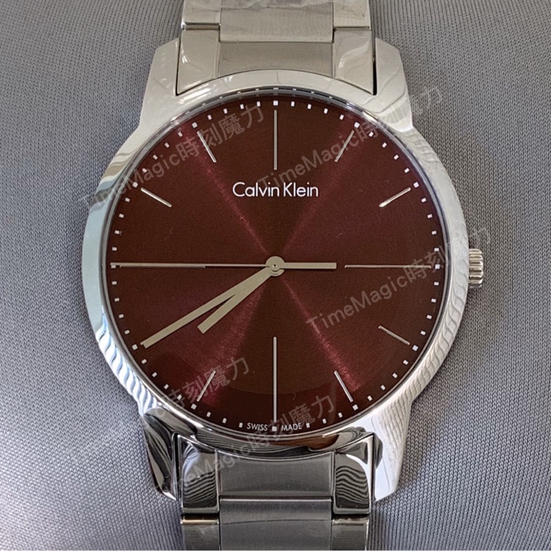 時刻魔力】CK Calvin Klein 都會系列亮澤紅簡約時尚腕錶(K2G2G14P) | 蝦皮購物