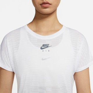 NIKE 上衣 反光 輕量 排汗 短袖上衣 運動 慢跑 訓練 女款 白