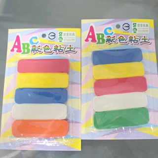 ABC彩色黏土 油黏土 40g油粘土 /一小卡5色入 油土 油性黏土 ST安全玩具 -立