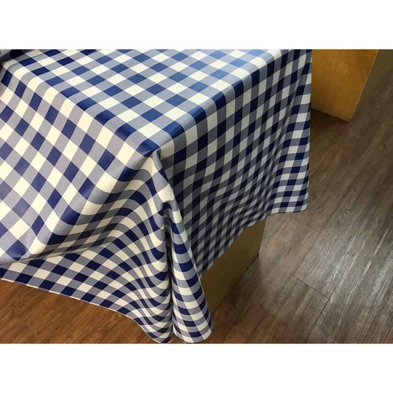 環保PE塑膠桌巾 方格印刷桌巾 寬度約121公分 長度可自選