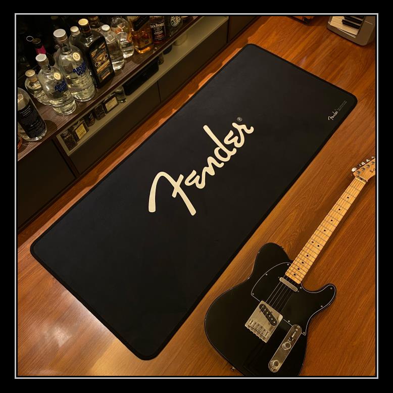 地毯Fender吉他墊子搖滾地毯周邊琴行排練室酒吧音箱樂器維修桌面墊子 搖滾地毯Rock