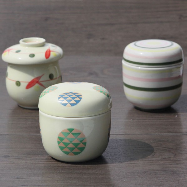 Zakka雜貨 出口日本 日式陶瓷迷你蒸蛋盅 蓋碗 蓋杯 雞蛋盅 茶盅 帶碟茶杯 3入（花色可任搭）
