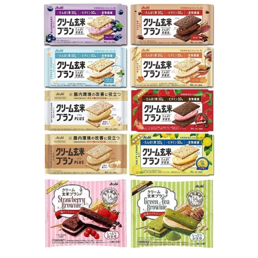 現貨 日本朝日 Asahi 玄米餅乾 新期限 抹茶 可可 奶油起司 楓糖 藍莓 檸檬