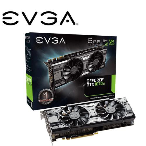 艾維克 EVGA GTX1070Ti SC 8GB GDDR5 ACX 3.0 Black Edit PCI-E 顯示卡