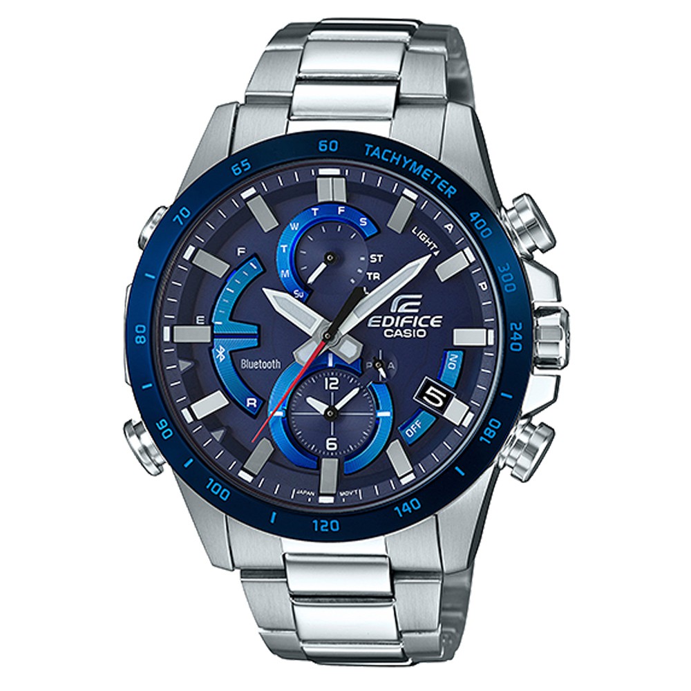 【CASIO】EDIFICE 螺絲鎖錶冠 太陽能 藍牙 EQB-900DB-2A 藍面 原廠公司貨