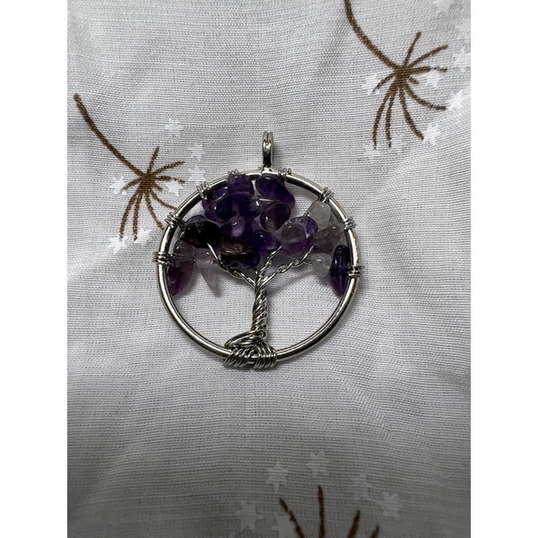 紫水晶心靈樹項鍊墜子購買就送精美禮品袋送人也美唷！
