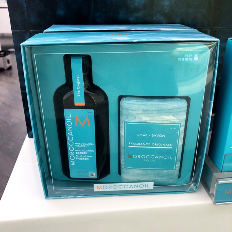 Moroccanoil 摩洛哥優油愛皂禮盒 堅果油125ml+香氛沐浴皂200g（附紙袋）