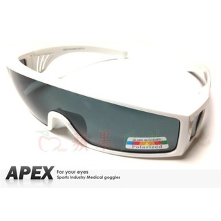 【APEX】1927 白 可搭配眼鏡使用 台灣製造 polarized 抗UV400 寶麗來偏光鏡片 運動型 太陽眼鏡